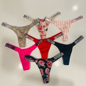 Shine strap thong panty